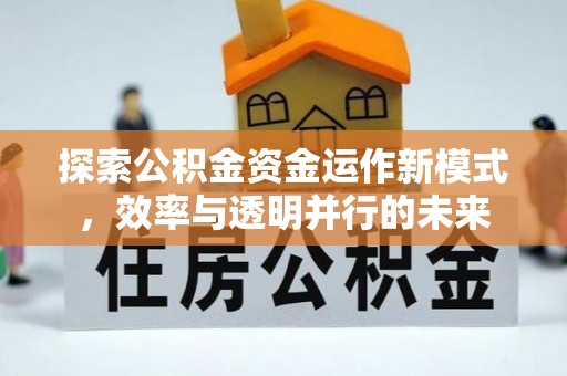 宝应探索公积金资金运作新模式，效率与透明并行的未来