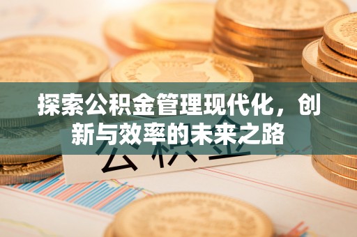宝应探索公积金管理现代化，创新与效率的未来之路