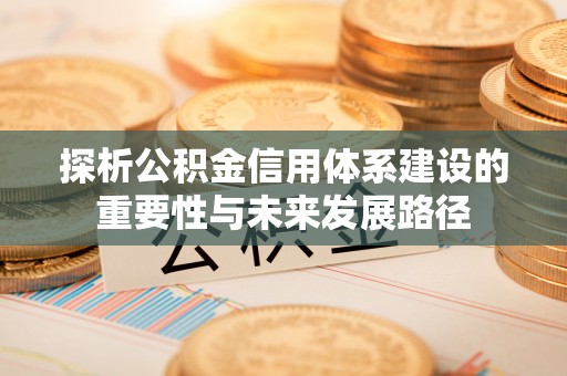 宝应探析公积金信用体系建设的重要性与未来发展路径